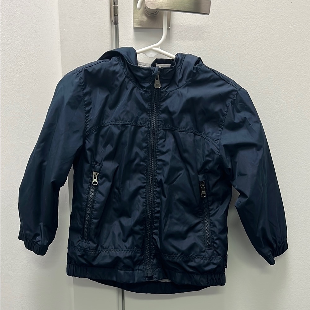GAP kids Blue lightweight jacket windbreaker hooded size 2